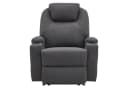 MCombo Elektrischer Relaxsessel mit Massagefunktion Grau Mikrofaser Bild 1