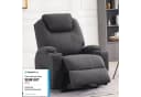 MCombo Elektrischer Relaxsessel mit Massagefunktion Grau Mikrofaser Bild 3