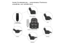 MCombo Elektrischer Relaxsessel mit Massagefunktion Grau Mikrofaser Bild 5