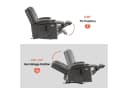 MCombo Relaxsessel M Elektrisch Verstellbar Grau Stoff Bild 1