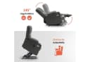MCombo Relaxsessel M mit Aufstehhilfe & Liegefunktion 7102, Grau Bild 1