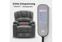 MCombo Relaxsessel M mit Aufstehhilfe & Liegefunktion 7102, Grau Bild 3