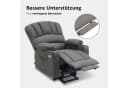 MCombo Relaxsessel M mit Aufstehhilfe & Liegefunktion 7102, Grau Bild 4