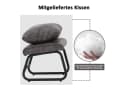 MCombo Relaxsessel Retro mit Hocker Mikrofaser Grau/Braun Bild 1