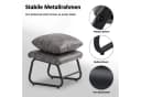MCombo Relaxsessel Retro mit Hocker Mikrofaser Grau/Braun Bild 3