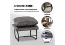 MCombo Relaxsessel Retro mit Hocker Mikrofaser Grau/Braun Bild 4