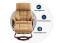 MCombo Relaxsessel 9068 mit Hocker 360° drehbar Liegefunktion Bild 5