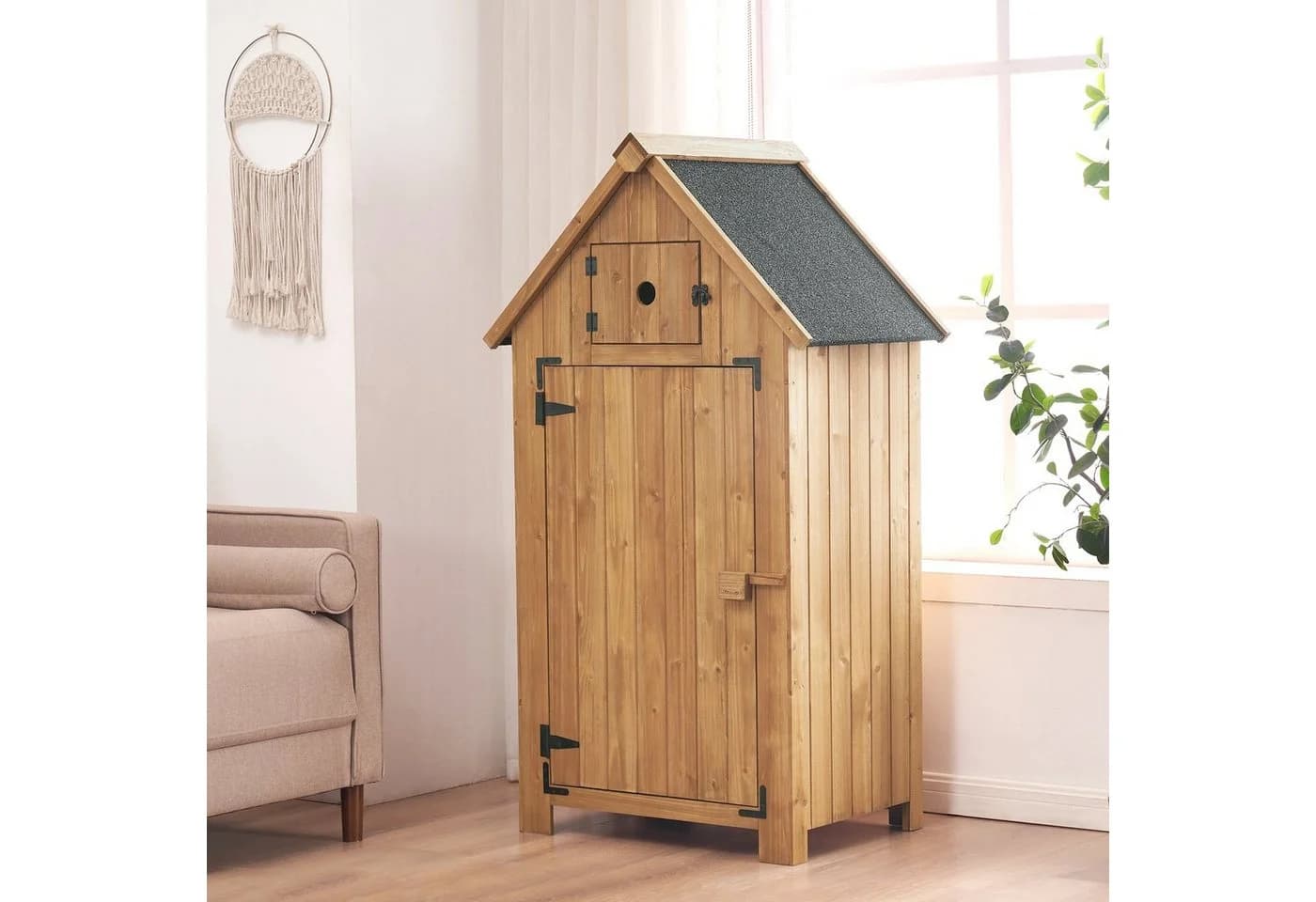 MCombo Gartenschrank Holz Wetterfest Gerätehaus