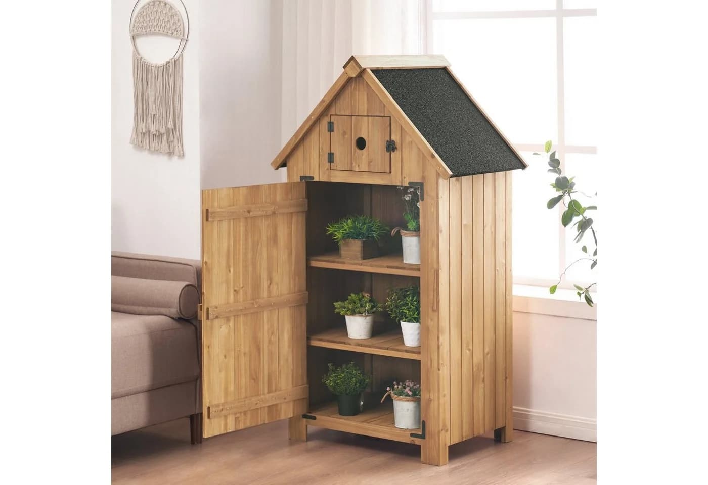 MCombo Gartenschrank Holz Wetterfest Gerätehaus - Bild 3
