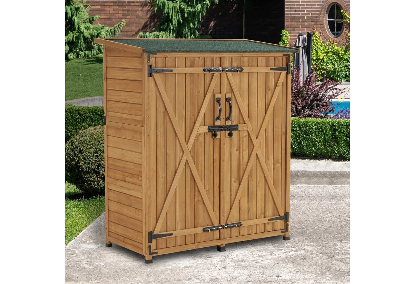 MCombo Gartenschrank Gerätehaus M Holz Wetterfest