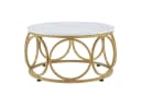 MCombo Beistelltisch Rund 80cm Gold Schwarz MDF Metall Bild 2
