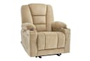 MCombo Relaxsessel Elektrisch Verstellbar mit Massagefunktion Grau/Beige Bild 2