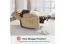 MCombo Relaxsessel Elektrisch Verstellbar mit Massagefunktion Grau/Beige Bild 4