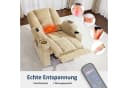 MCombo Relaxsessel Elektrisch Verstellbar mit Massagefunktion Grau/Beige Bild 5