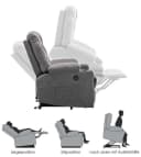 MCombo Elektrischer Relaxsessel mit Aufstehhilfe Grau/Stoff Bild 4