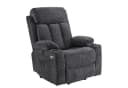 MCombo Elektrischer Relaxsessel mit Aufstehhilfe, Schwarz, Leder Bild 1