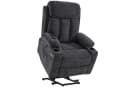 MCombo Elektrischer Relaxsessel mit Aufstehhilfe, Schwarz, Leder Bild 2