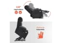 MCombo Elektrischer Relaxsessel mit Aufstehhilfe, Schwarz, Leder Bild 3