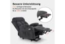 MCombo Elektrischer Relaxsessel mit Aufstehhilfe, Schwarz, Leder Bild 4