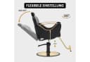 Barberpub Friseurstuhl 9578BK Schwarz Gold Hydraulikpumpe Bild 3