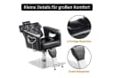 Barberpub Friseurstuhl 8132 Schwarz Kunstleder Hydraulik Kopfstütze Bild 5
