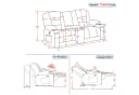 MCombo Relaxsofa 2-3 Sitzer Grau Elektrisch Verstellbar Bild 3