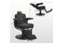 Barberpub Friseurstuhl 3822SWZ Schwarz Höhenverstellbar Kippbar Drehbar Bild 1