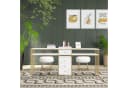MCombo Schminktisch mit Schubladen Gold-Marmor Metallgestell Bild 1