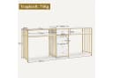 MCombo Schminktisch mit Schubladen Gold-Marmor Metallgestell Bild 3