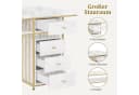 MCombo Schminktisch mit Schubladen Gold-Marmor Metallgestell Bild 5