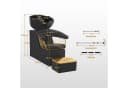 Barberpub Friseurstuhl mit Waschbecken Retro Gold-Schwarz Bild 5