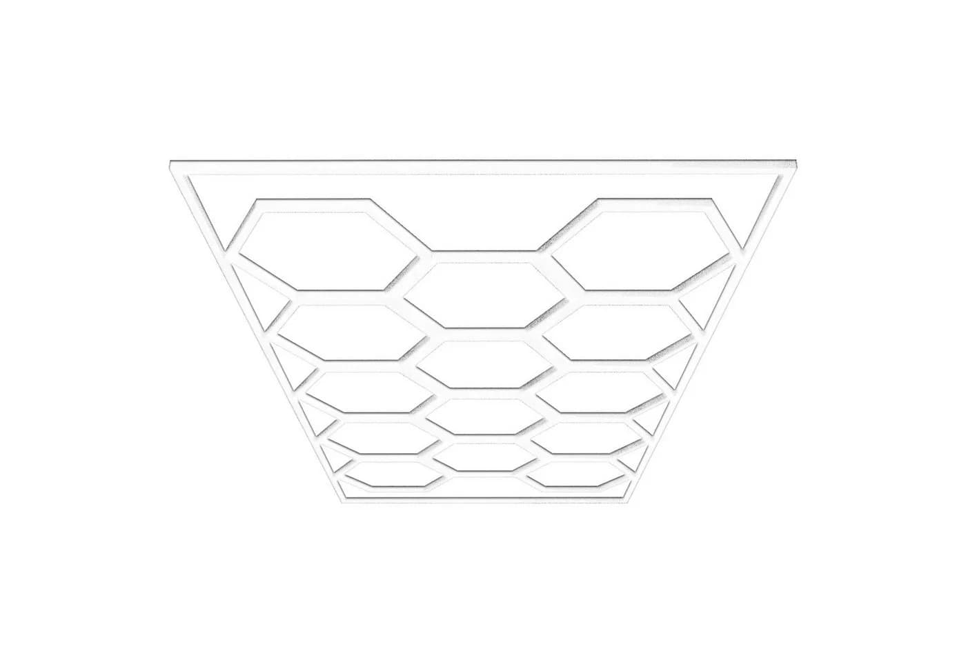 Barberpub Hexagon LED Deckenleuchte Weiß 6500K Wabenform - Bild 2