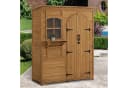 MCombo Gartenschrank Holz 144x73x185 cm mit 3 Regalen Wetterfest Bild 1