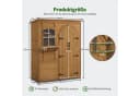 MCombo Gartenschrank Holz 144x73x185 cm mit 3 Regalen Wetterfest Bild 3