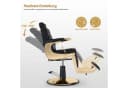 Barberpub Friseurstuhl Gold-Schwarz Kippbar Höhenverstellbar Drehbar Bild 3