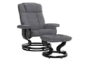 MCombo Relaxsessel mit Hocker Grau Mikrofaser Relaxfunktion Bild 2