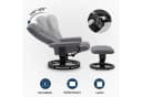 MCombo Relaxsessel mit Hocker Grau Mikrofaser Relaxfunktion Bild 4