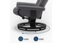 MCombo Relaxsessel mit Hocker Grau Mikrofaser Relaxfunktion Bild 5