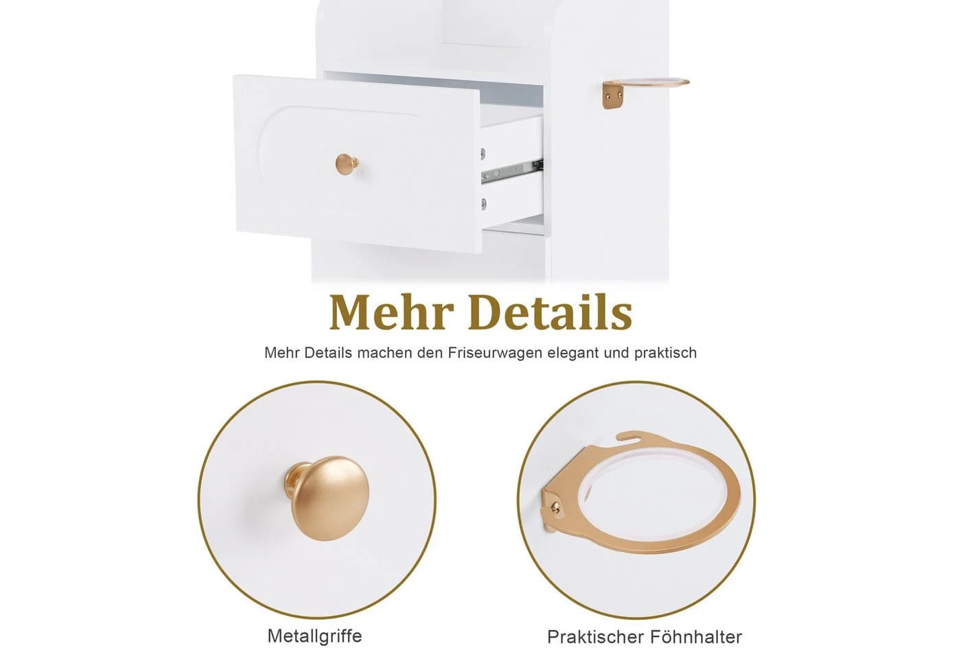 MCombo Servierwagen M Friseurwagen mit Rollen - Bild 5