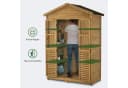 MCombo Gartenschrank 1743D Natur Wetterfest mit 6 Regalen Bild 4