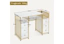 MCombo Schreibtisch mit 6 Schubladen Weiß/Gold Modern Bild 3