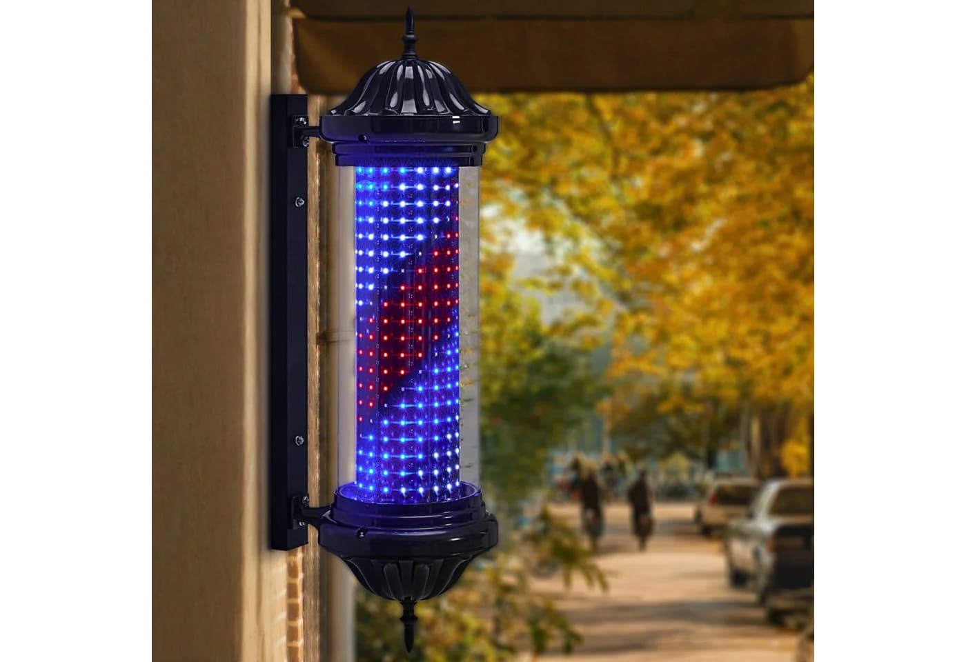 Barberpub Außen-Wandleuchte Barbershop LED Rot-Weiß-Blau