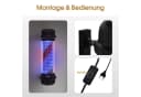 Barberpub Barbierstab LED Außen-Wandleuchte Rot-Blau-Weiß Bild 5
