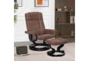 MCombo Relaxsessel mit Hocker und Relaxfunktion - Braunes Kunstleder Bild 1