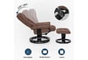 MCombo Relaxsessel mit Hocker und Relaxfunktion - Braunes Kunstleder Bild 4