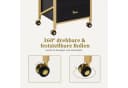 MCombo Servierwagen mit 3 Schubladen, Rollen, Föhnhalter, Weiß-Gold Bild 5