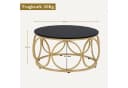 MCombo Beistelltisch Rund Holz 80cm Sofatisch Kaffeetisch Metallgestell Bild 3