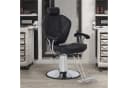 Barberpub Friseurstuhl Schwarz Höhenverstellbar mit Kopfstütze Bild 1