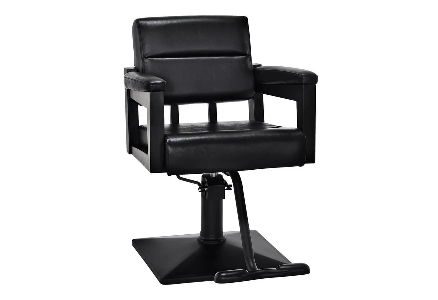 Barberpub Friseurstuhl 2058 Schwarz mit Hydraulikpumpe - Bild 2
