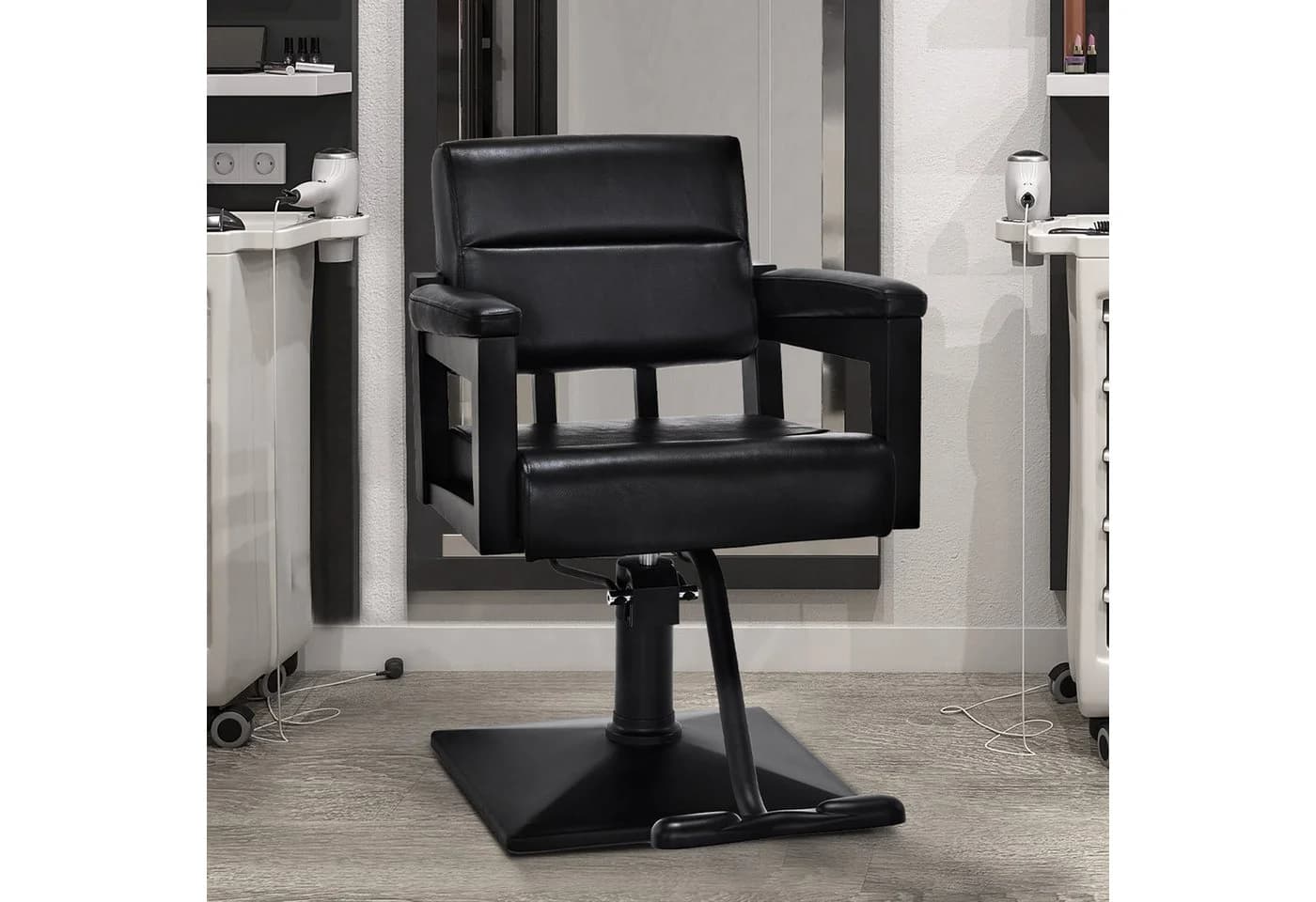 Barberpub Friseurstuhl 2058 Schwarz mit Hydraulikpumpe - Bild 3